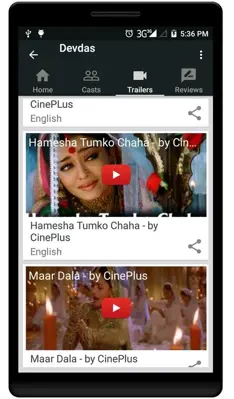 bollywood 2017 movies songs clips and magic android App screenshot 3